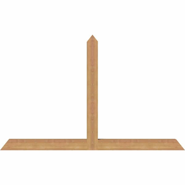 Ekena Millwork Portland Timber Gable Bracket, Western Red Cedar, 60"W x 38"H x 3 1/2"D x 3 1/2"F, 15/12 Pitch GBW060X38X0404POR00SWR - main